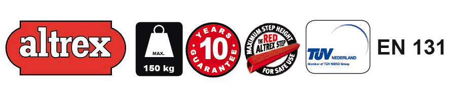 altrex mounter 3-teilige Mehrzweckleiter Logo